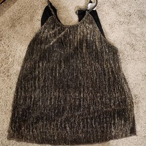 Women's gold short sleeve top